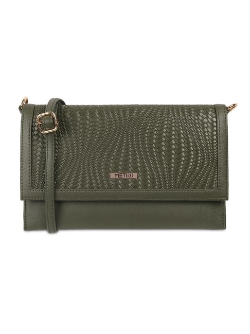 Metro Green Textured Free Size Clutch-picture-30