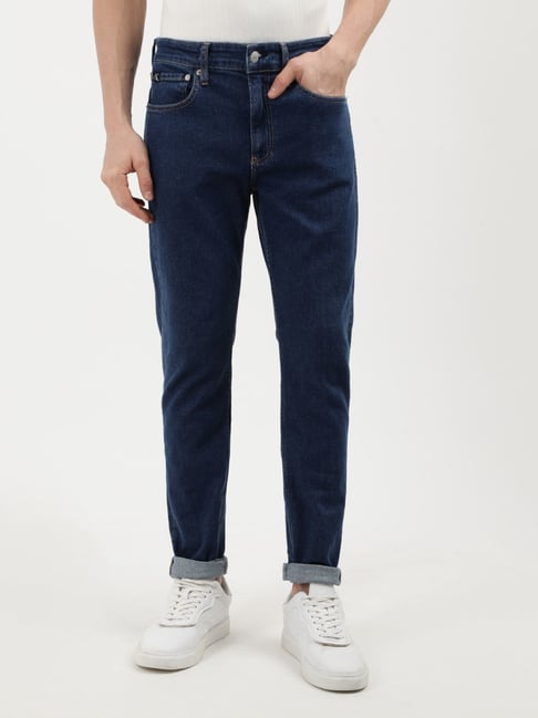 Calvin Klein Jeans Navy Cotton Regular Fit Jeans-picture-21