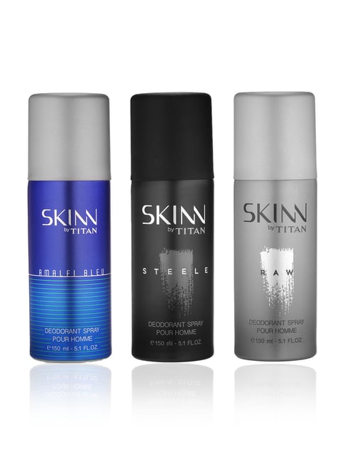 Skinn by Titan Premium Range Deodorant Spray for Him - Pack of 3