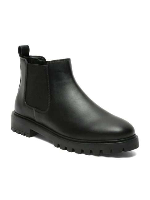 Buy Flat N Heels Women's Black Chelsea Boots for Women at Best