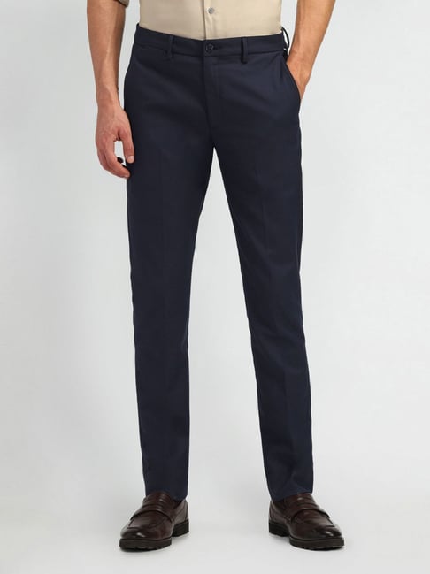 Arrow New York Blue Slim Fit Trousers-picture-36