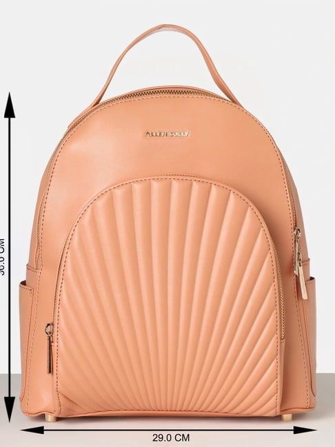 Buy Allen Solly Peach Textured Backpack For Women At Best Price @ Tata CLiQ