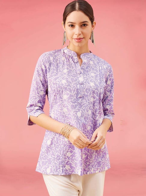 Winza Designer Purple Printed Top