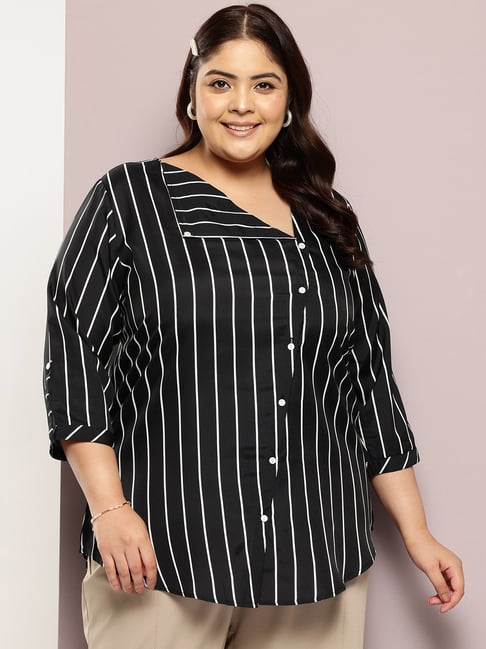 Qurvii + Black Striped Shirt-image-6