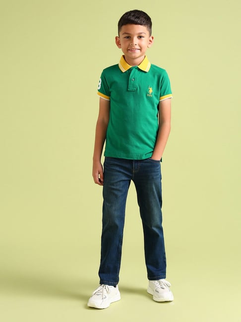 u.s. polo assn. US Polo Kids Boys Green Cotton T-Shirt-picture-23