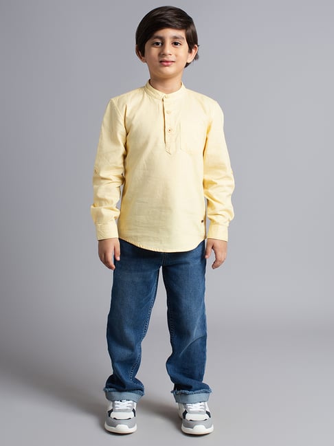 Ed-a-Mamma Boys Yellow Cotton Shirt