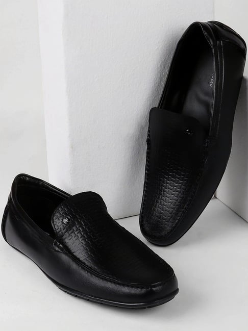 Van Heusen Men's Black Casual Loafers