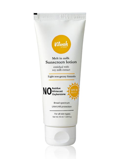 Vilvah Melt In Milk Sunscreen Lotion SPF 50 PA+++ - 50 ml-picture-21