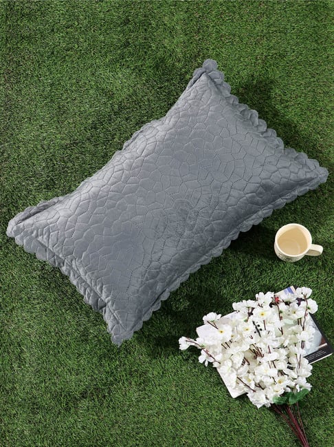 Hosta Homes Velvet Fabric Laser Cut Pillow Cover Pack Of 1 By Hosta Homes