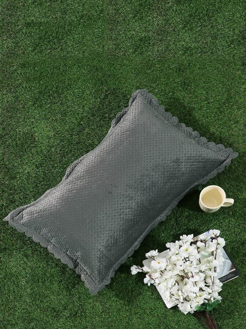 Hosta Homes Velvet Fabric Laser Cut Pillow Cover Pack Of 1 By Hosta Homes