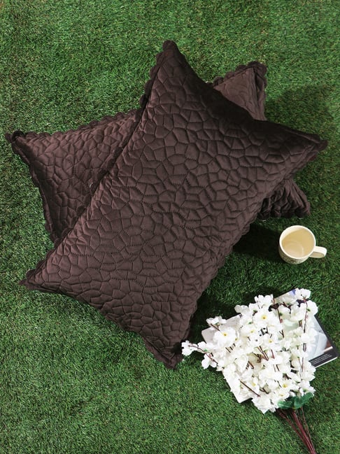 Hosta Homes Velvet Fabric Laser Cut Pillow Cover Pack Of 2 By Hosta Homes-image-27