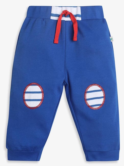 Ed-a-Mamma Infant Boys Blue Cotton Applique Joggers-image-26