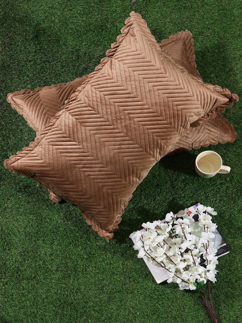 Hosta Homes Velvet Fabric Laser Cut Pillow Cover Pack Of 2 By Hosta Homes