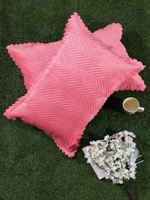 Hosta Homes Velvet Fabric Laser Cut Pillow Cover Pack Of 2 By Hosta Homes