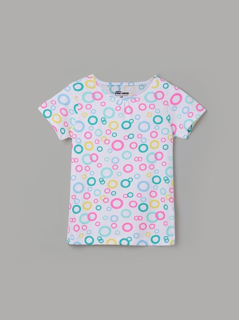 Fame Forever by Lifestyle Girls  White Cotton All Over Print T Shirt-picture-11