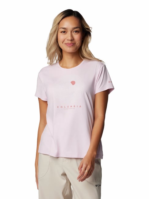 Columbia Light Pink Sloan Ridge Graphic Print T-Shirt