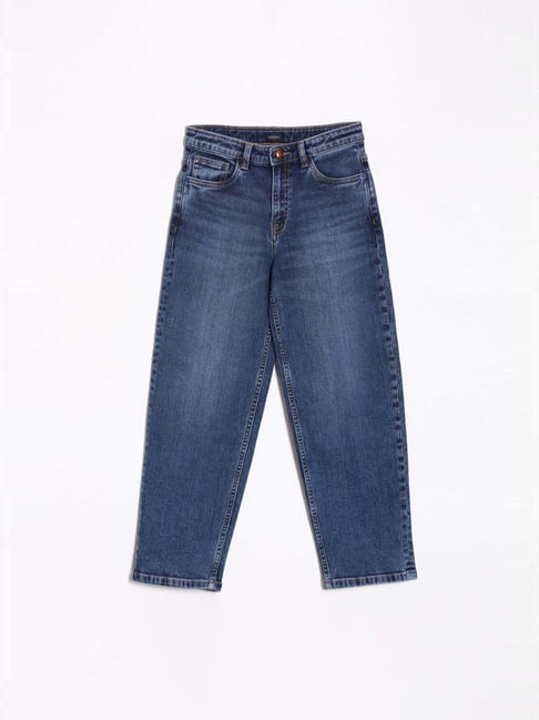 Allen Solly Boys Navy Cotton Solid Jeans-picture-39