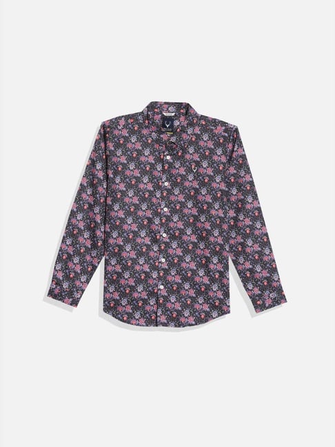 Allen Solly Boys Grey Printed Full Sleeves Shirt-picture-30