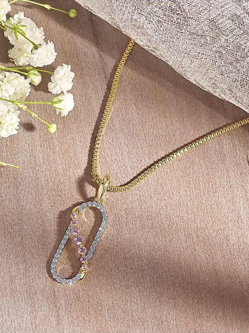 P.N.Gadgil Jewellers 14KT Yellow Gold and Diamond Classic Pendant for Women-picture-19