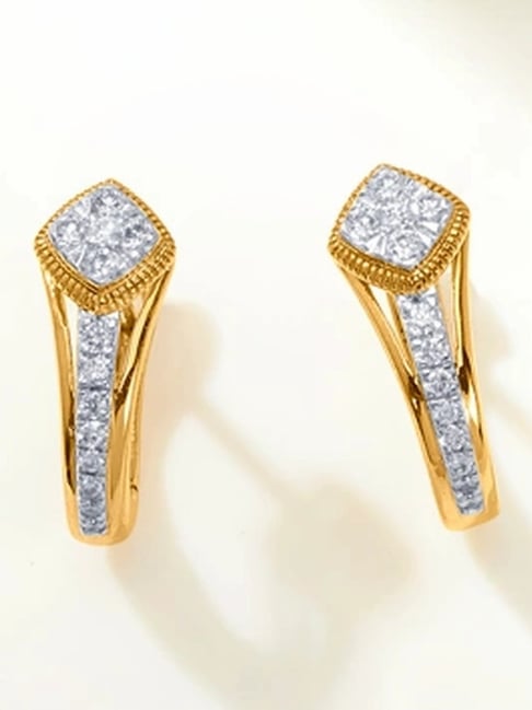 P.N.Gadgil Jewellers 14KT Yellow Gold and Diamond Earring for Women-picture-38