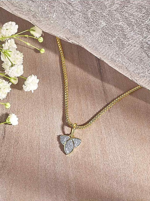 P.N.Gadgil Jewellers 14KT Yellow Gold and Diamond Classic Pendant for Women-picture-18