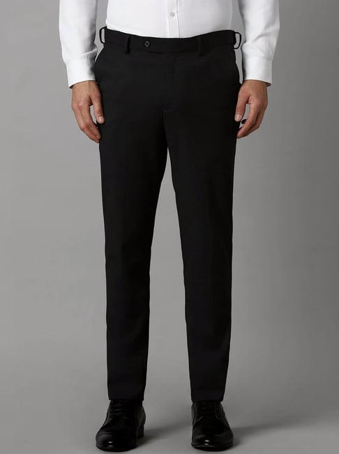 Louis Philippe Black Slim Fit Trousers-picture-18