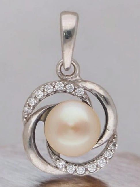 Sri Jagdamba Pearls 925 Silver Jhanvi Simple Pearl Pendant-picture-46
