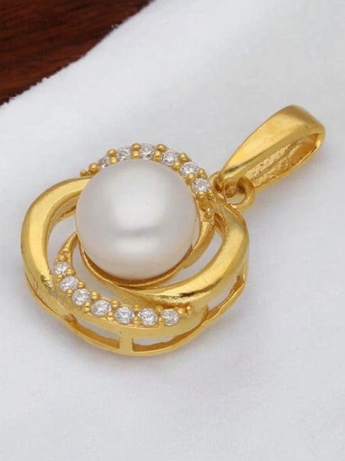Sri Jagdamba Pearls 925 Silver Jagrati Designer Pearl Pendant
