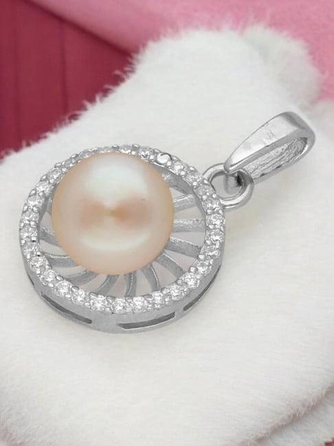 Sri Jagdamba Pearls 925 Silver Bishakha Designer Pearl Pendant-image-37