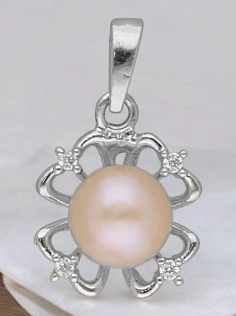 Sri Jagdamba Pearls 925 Silver Yadavi Designer Pearl Pendant-image-35