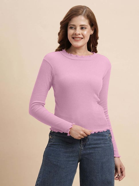 SELVIA Pink Plain Top