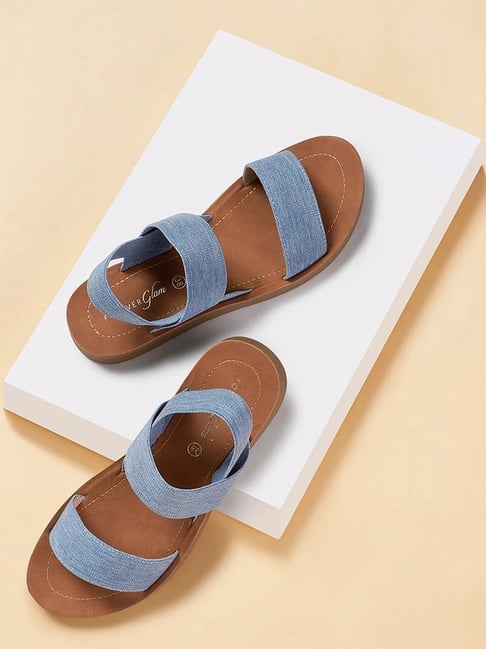 Forever Glam by Pantaloons Women's Blue Back Strap Sandals-picture-26