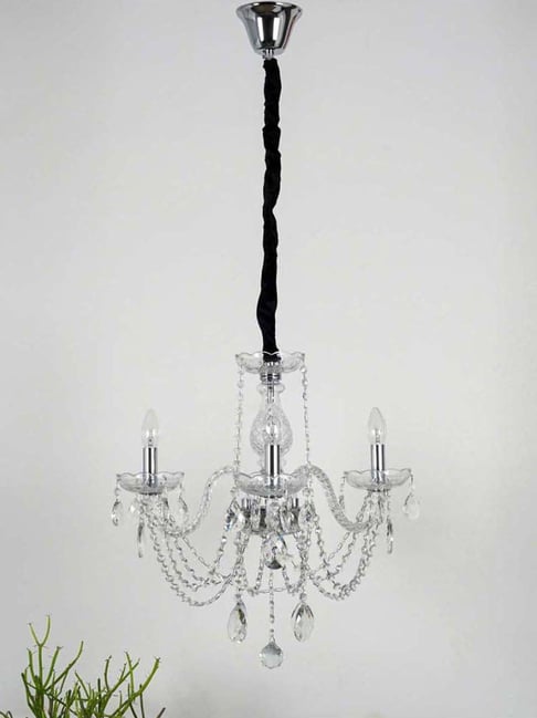 Kapoor Lamp Shades Metal And Crystal Marie 3 Arms Chandelier
