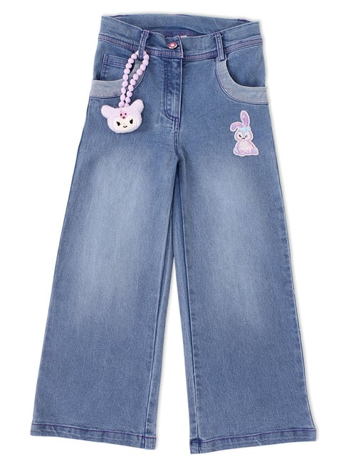 Cutecumber Girls Blue Embellished Jeans