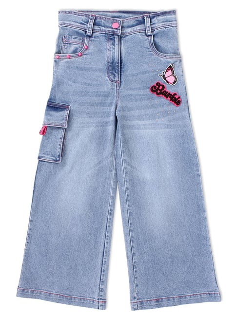 Cutecumber Girls Blue Embellished Jeans