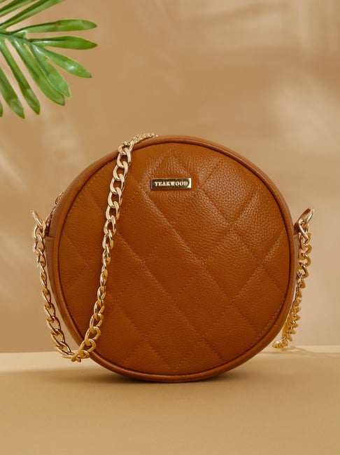 Teakwood Leathers Mango Medium Quilted Leather Shoulder Bag