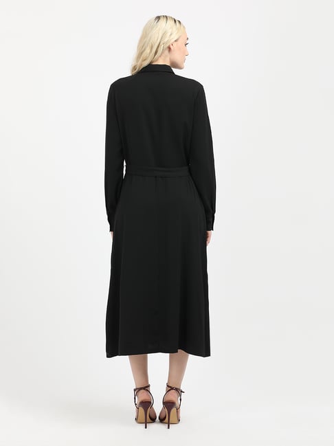 TOMMY HILFIGER Black Regular Fit Shirt Dress