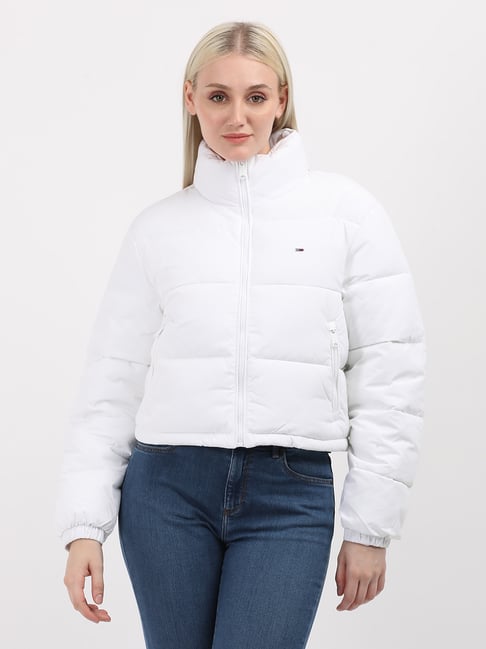 TOMMY HILFIGER White Regular Fit Puffer Jacket