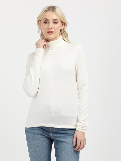 TOMMY HILFIGER Off White Slim Fit Pullover