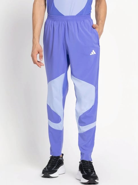 Adidas Blue Regular Fit Printed Sports Trackpants-picture-33