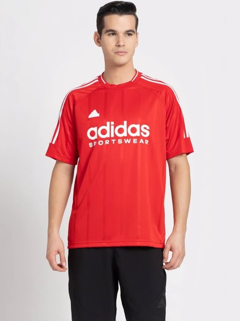Adidas Trefoil Tee Red Adidas Tshirt Adidas Apparel Adidas Red - Main Image