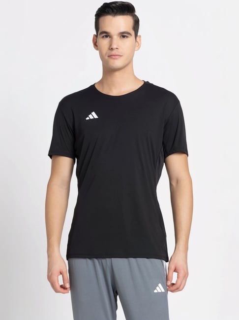 Adidas Black Slim Fit Sports T-Shirt-image-46