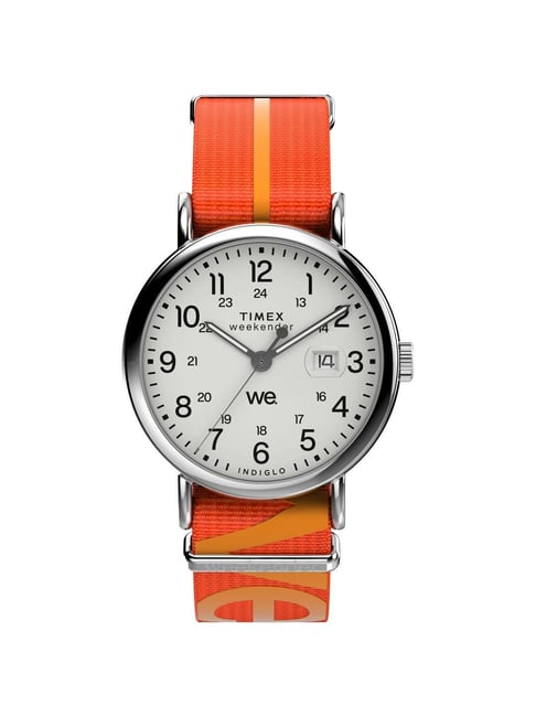 TIMEX Weekender Main Line Men White Round Dial Analog Watch - TW2W99500UJ