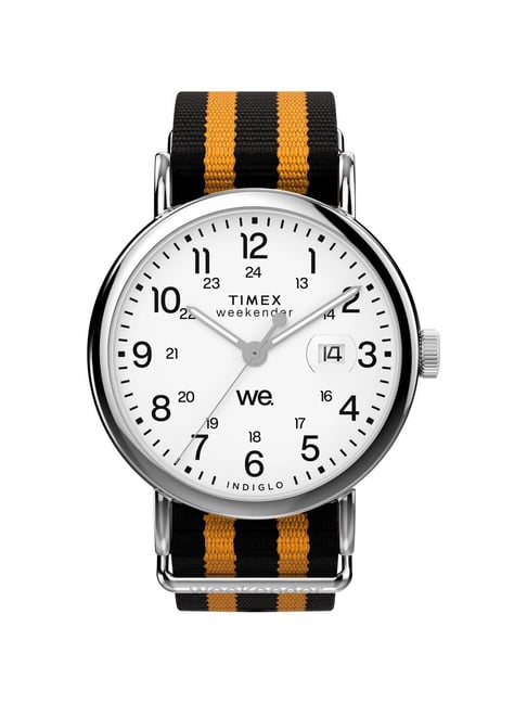 TIMEX Weekender Main Line Men White Round Dial Analog Watch - TW2W86200UJ