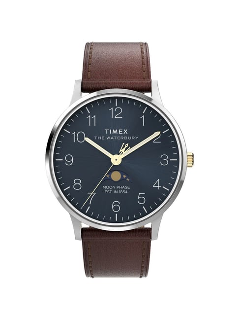 TIMEX Waterbury Men Blue Round Dial Analog Watch - TW2W75600UJ