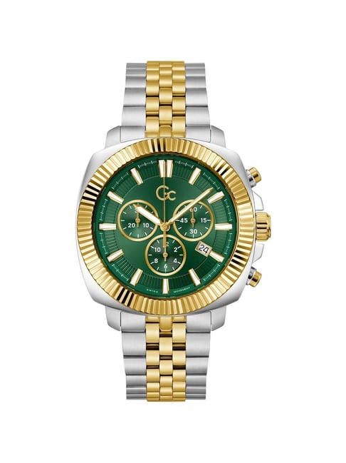 gc GUESS COLLECTION Flair Coussin Men Green Square Dial Analog Watch - Z46002G9MF-picture-34
