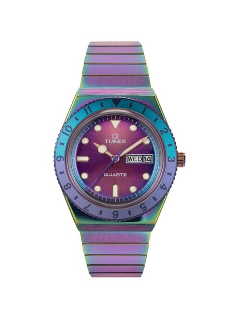 Q TIMEX Women Blue Round Dial Analog Watch TW2W41100UJ