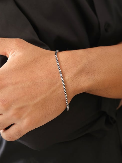 Buy Zavya Polished Rhodium- Silver Men'S Chain (One Size) for Mens