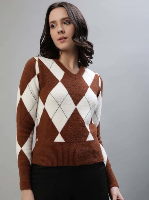 Iconic Brown Printed Sweater-picture-24