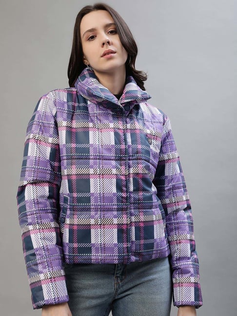 Iconic Purple Chequered Jacket